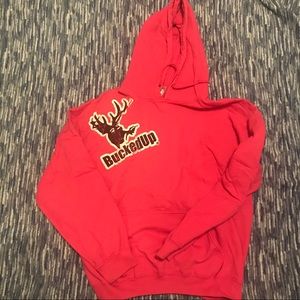 Pink Bucked Up Hoodie size large